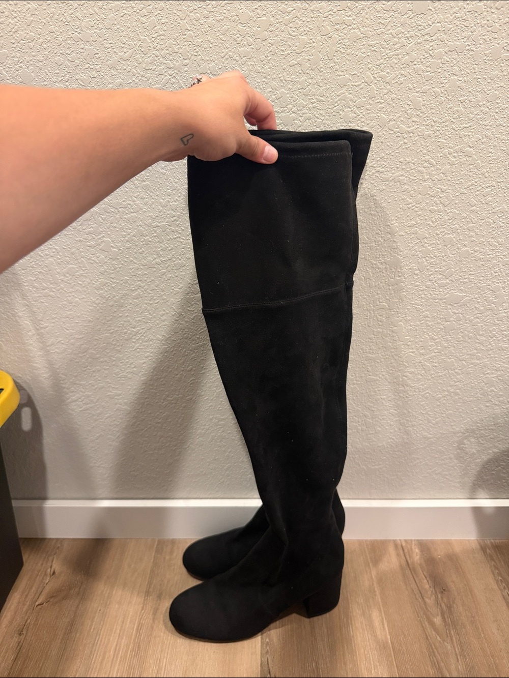 Sam Edelman Black Over-the-Knee Suede Block Heel Boots